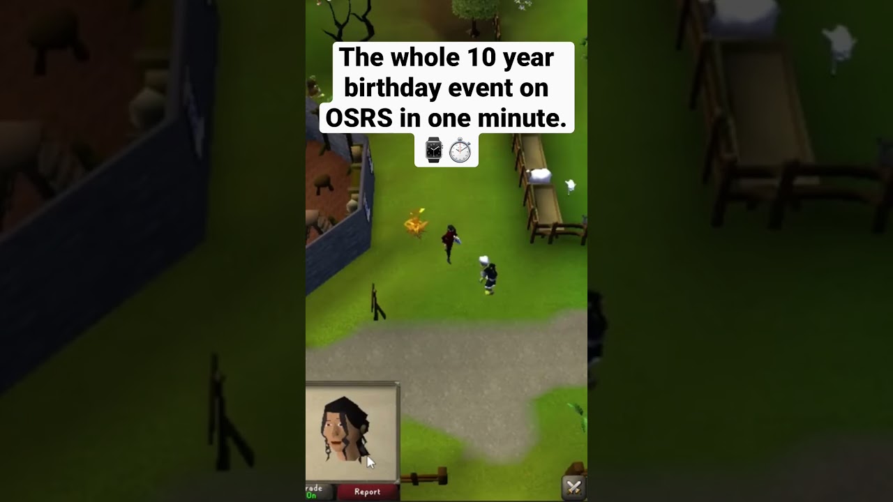 10 Year Birthday Event on Old School RuneScape in 1 minute. ⏱️ #osrs #runescape #oldschoolrunescape