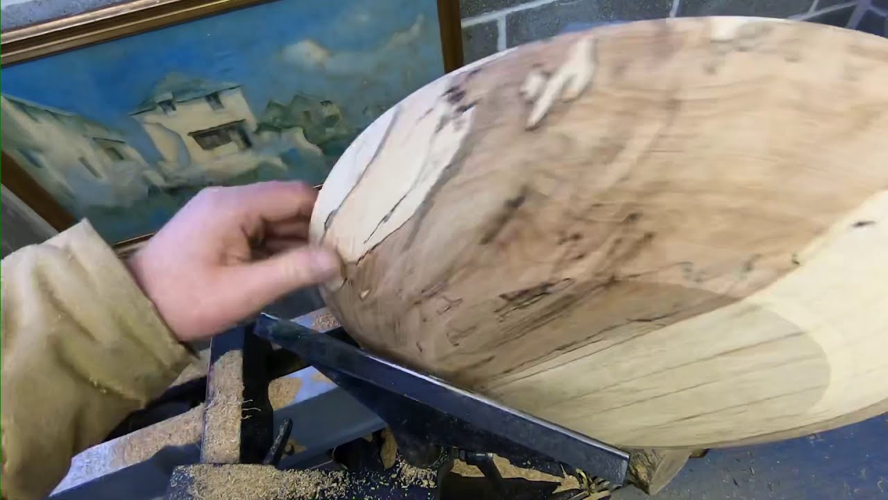 Woodturning - Huge Spalted Beech Platter!