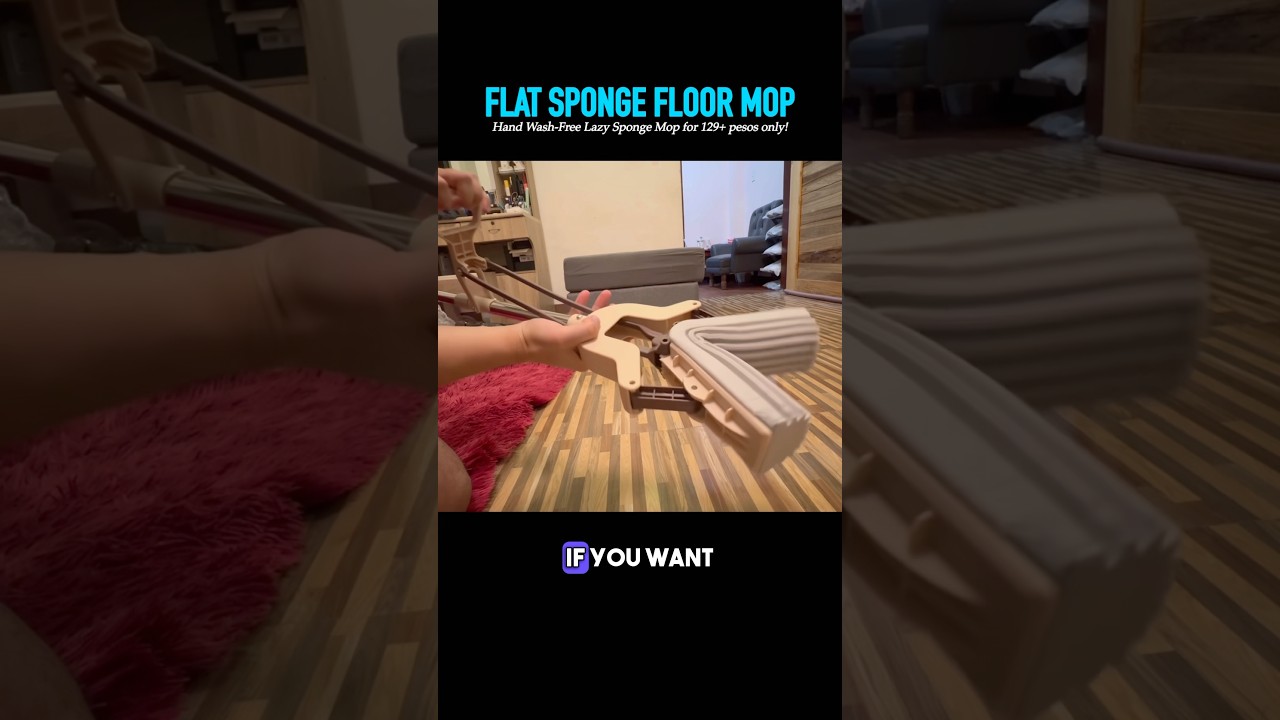 Effortless Cleaning 🧽 | Flat Sponge Mop  #Spongemop