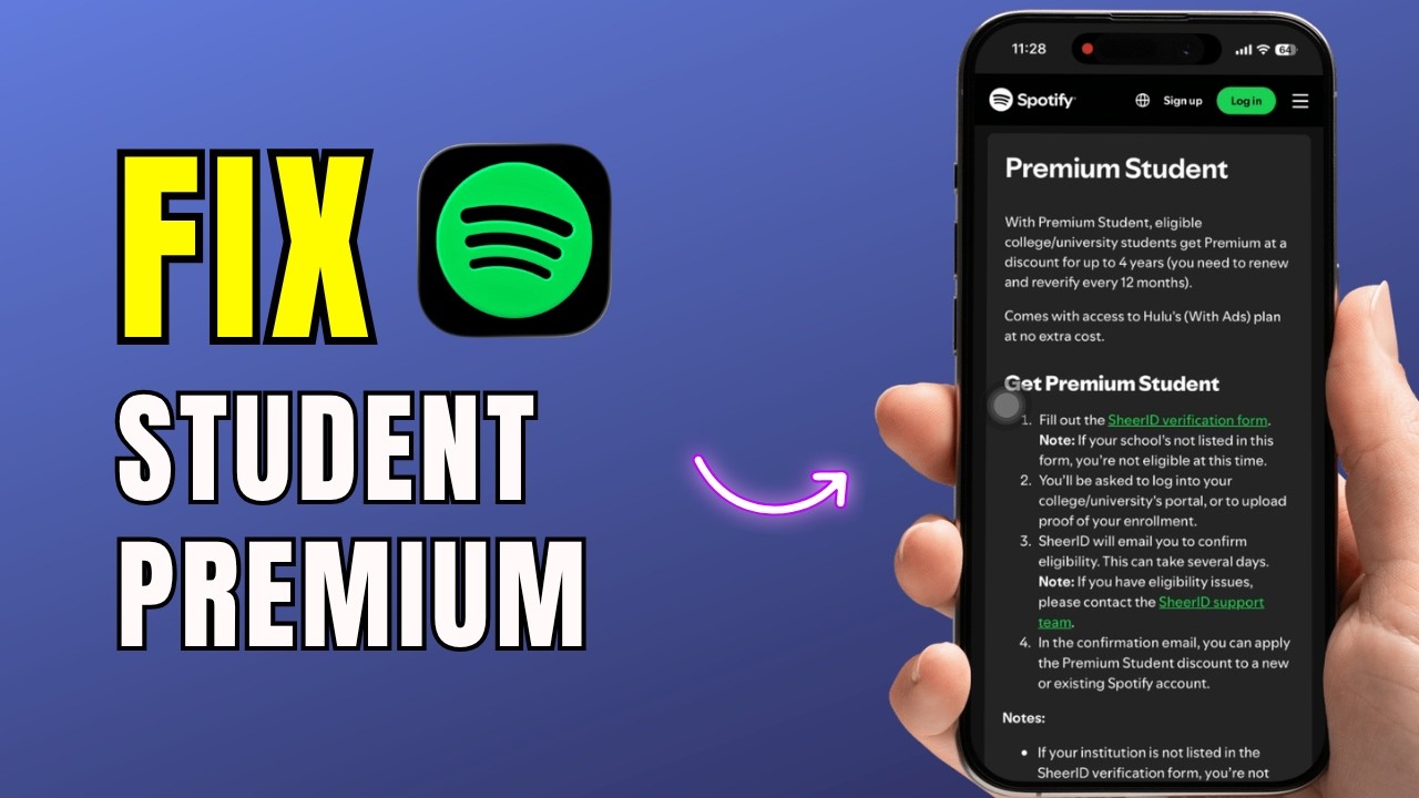 Как исправить проблему с неработающей студенческой премиум-подпиской Spotify | Spotify 2026