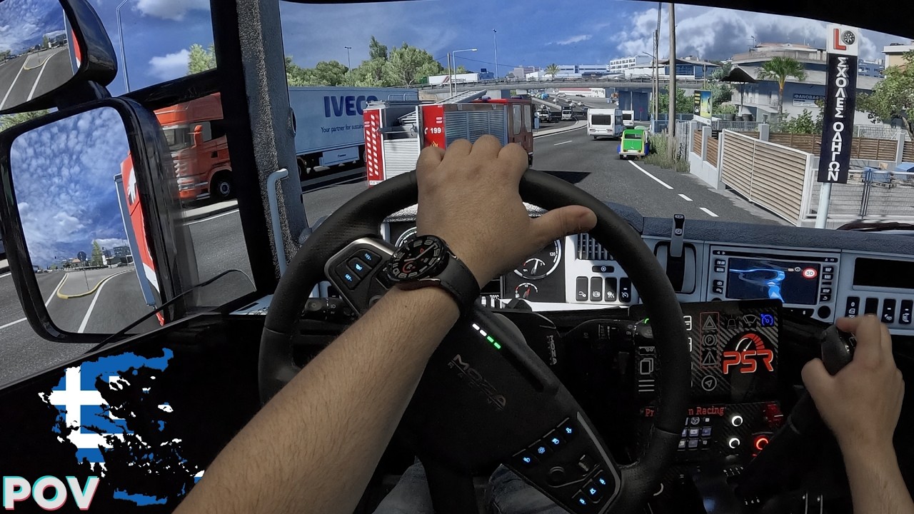 Double Trailer through the Narrow, EPIC Roads of Greece! | ETS2
