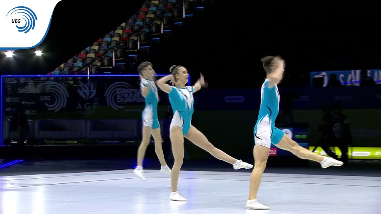 GHEORGHE, MANTA & TAVOC (ROU) - 2019 Aerobics Junior European silver medallists, trios
