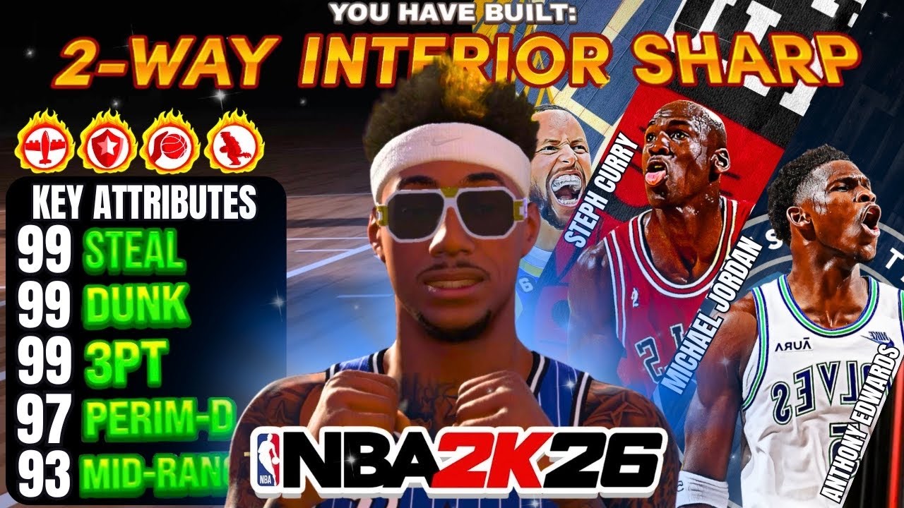 THE BEST LOCKDOWN POINT GUARD BUILD! BEST SHARP SLASHER BUILD IN NBA 2K26! BEST BUILD NBA 2K26