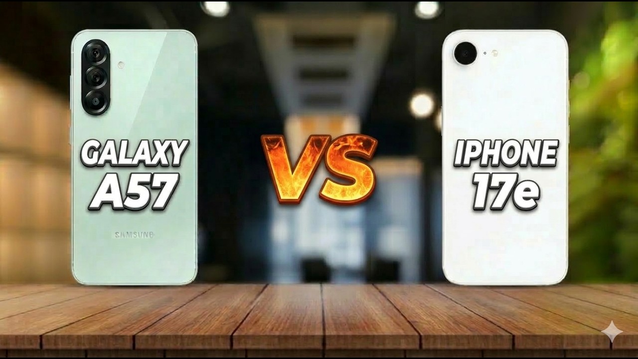 Samsung Galaxy A57 vs iPhone 17e | Full Comparison – Display, Camera, Battery & Performance