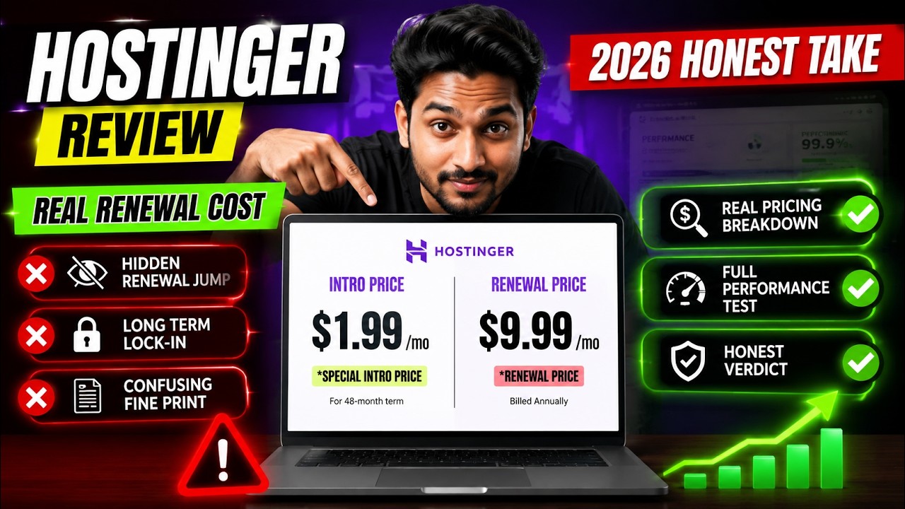 👉 Hostinger Review 2026: The Renewal Price They Don't Show You 🚨
