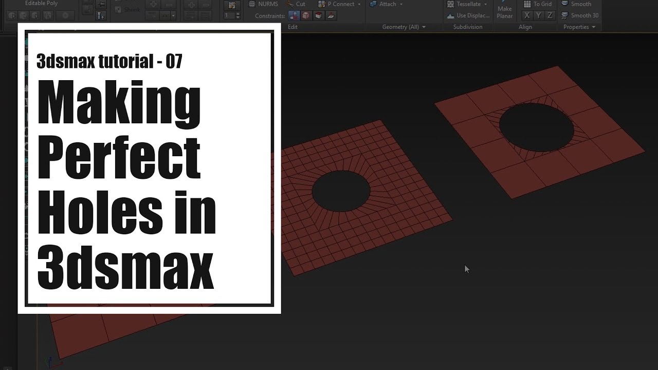 3D Modelling Tutorial - Making perfect holes in 3dsmax