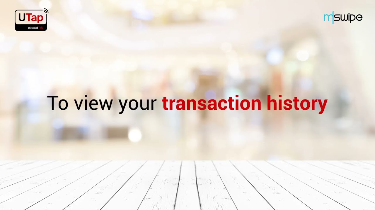 View your transaction history