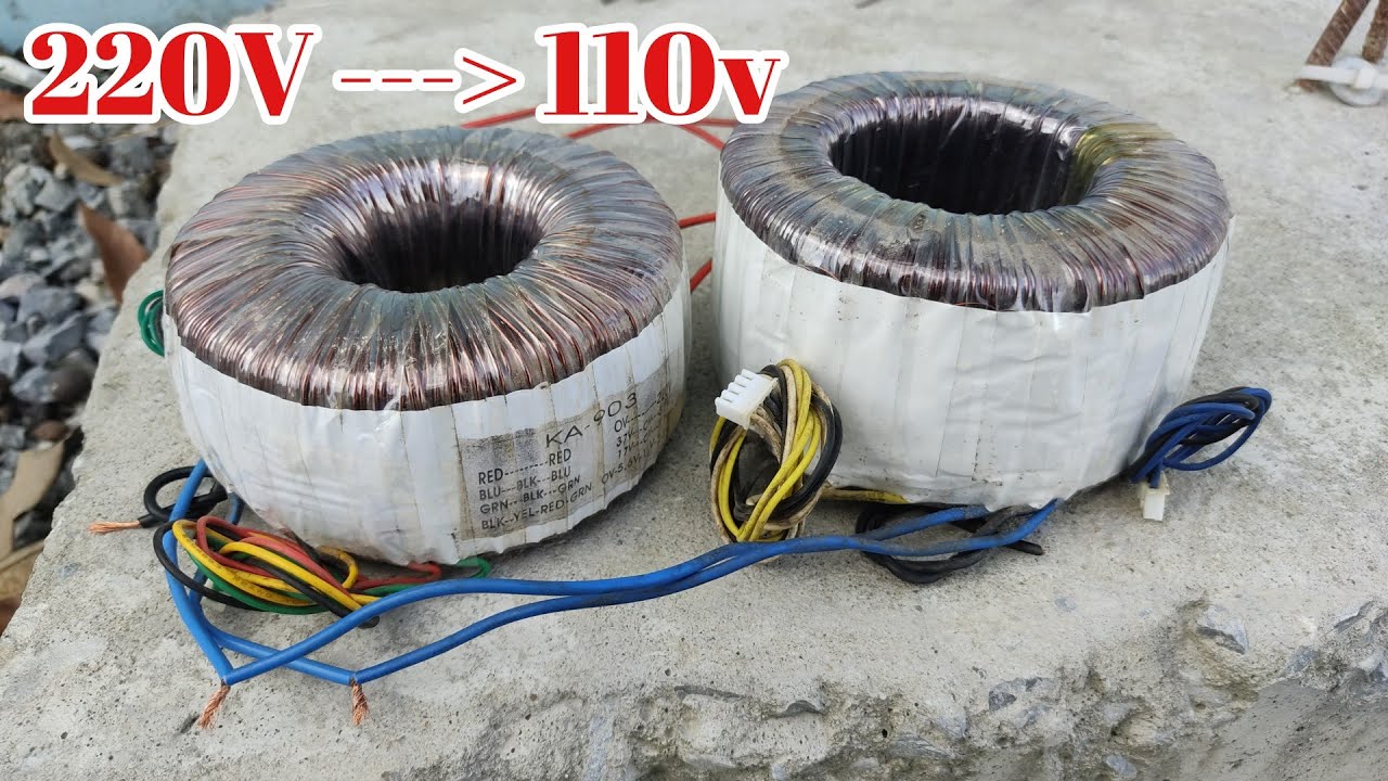 ampli hỏng đừng bỏ đi để lấy biến áp làm cái này - 220v to 110v converter