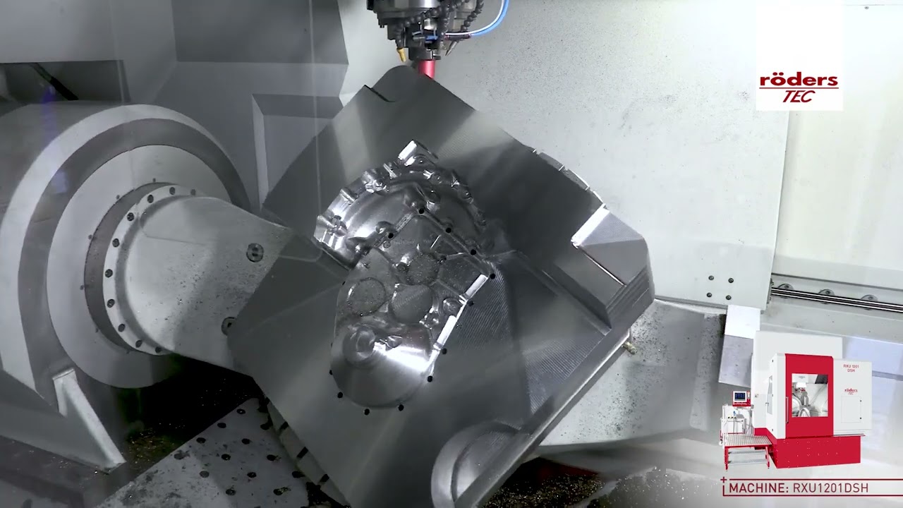 Complete machining of a steel mold insert on the RXU1201DSH