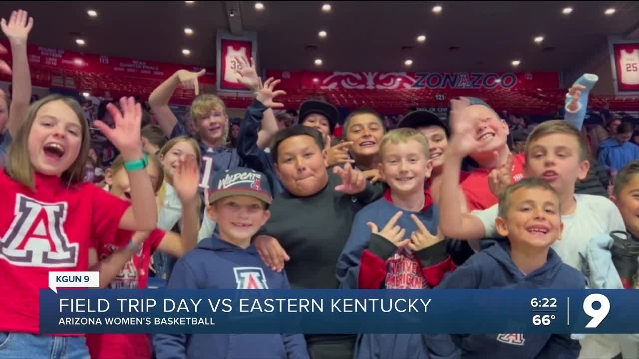 Arizona women's basketball celebrates Field Trip Day with 87-83 victory over Eastern Kentucky