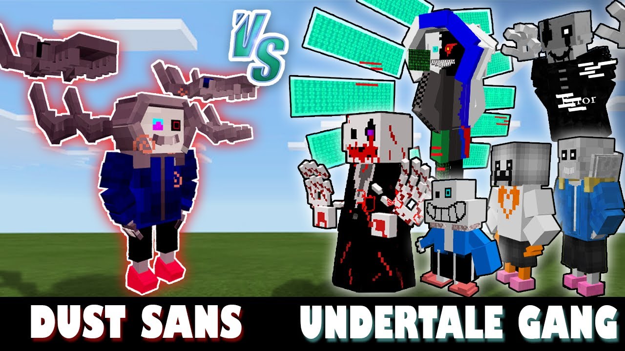 Dust Sans vs. Undertale Gang | Minecraft (A GREAT WAR!)