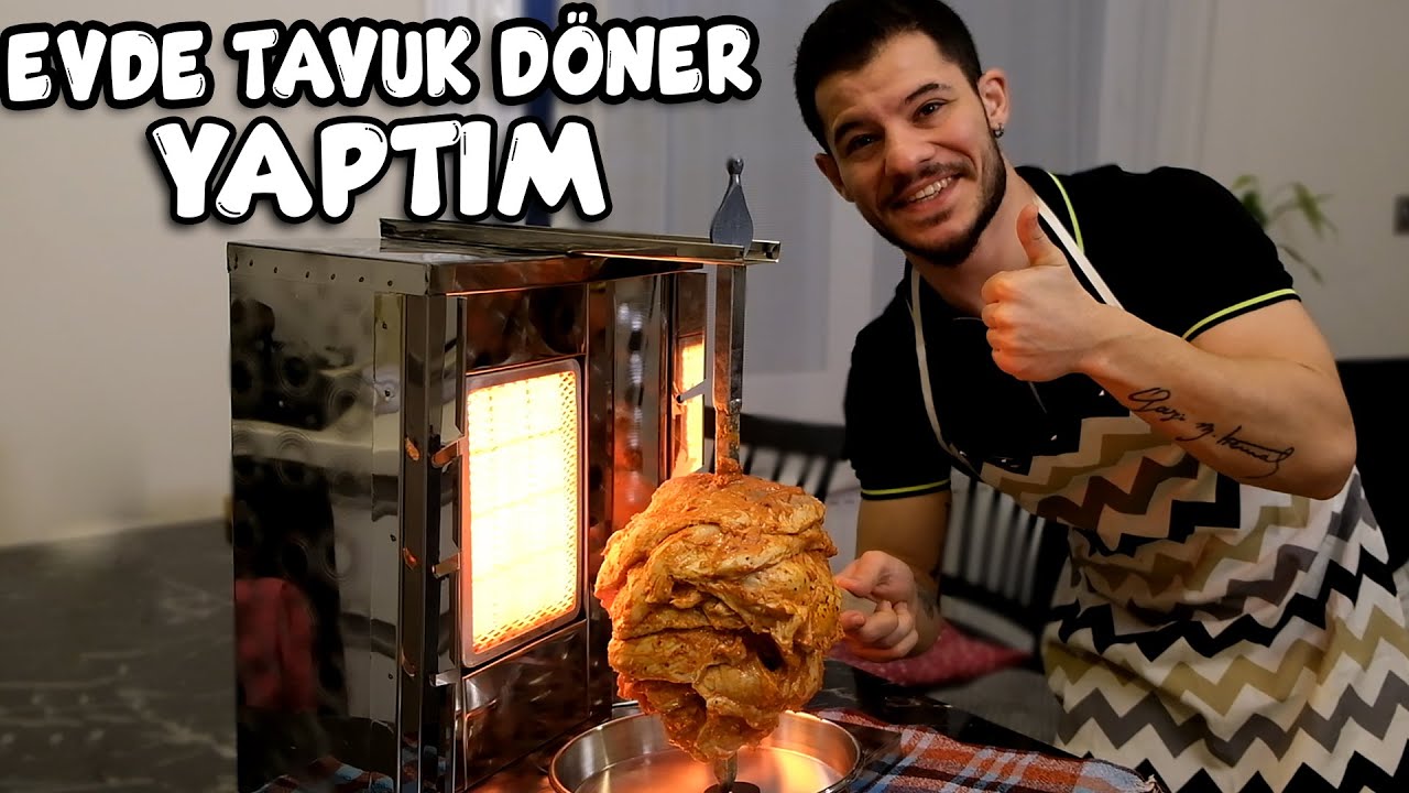 EVDE TAVUK DÖNER YAPTIM !!