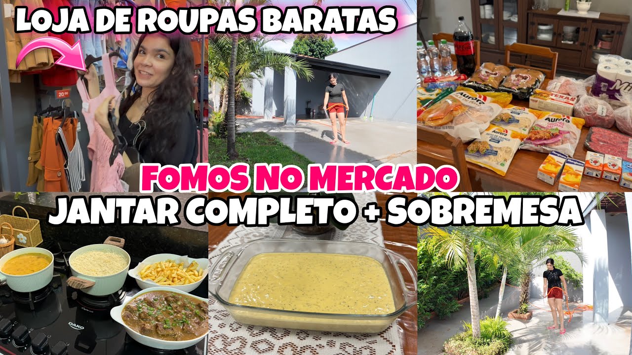 COMPRAS DE MERCADO / Lavei Quintal e TAPETES / Carne de Panela DIFERENTE 🤤 ROUPAS BARATAS 😱 