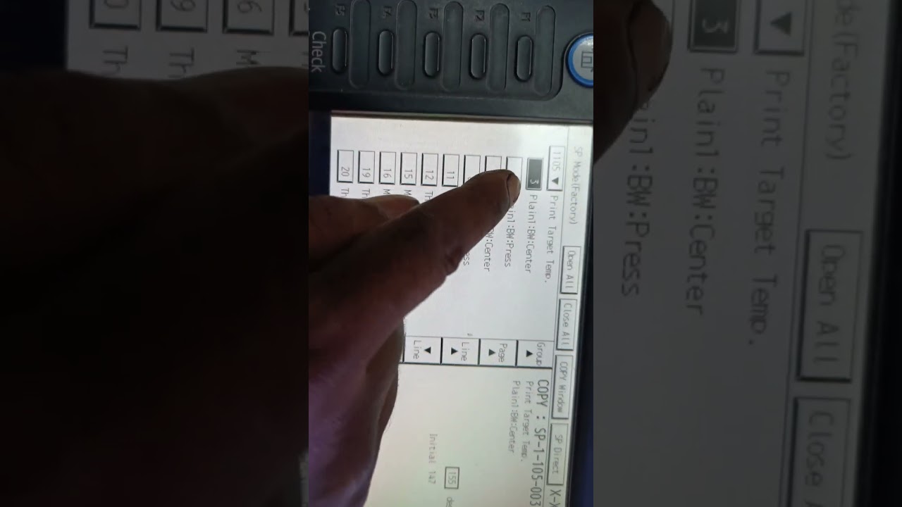 Fuser Temperature Set for Unfused Copy and Print in Ricoh