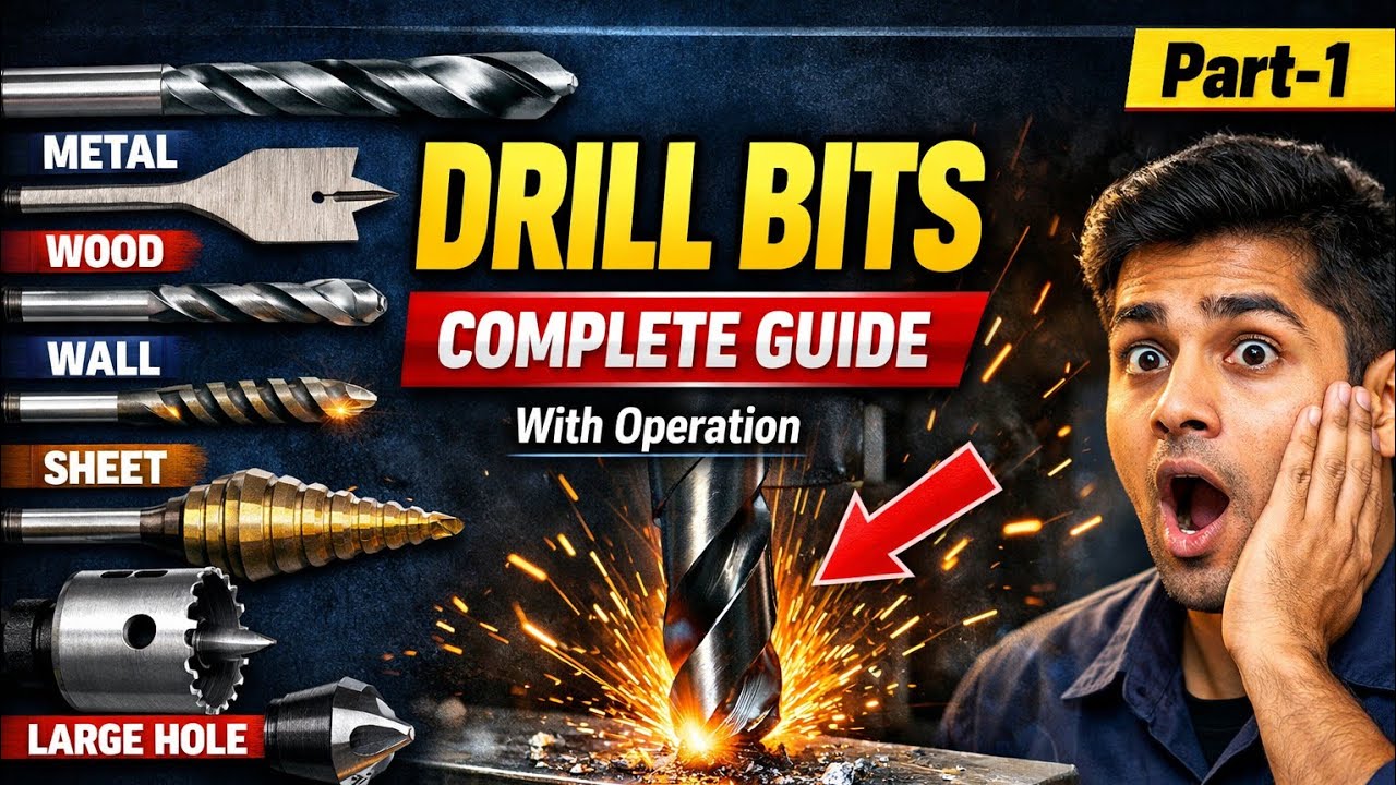 All Types of Drill Bits Explained | With Operation | Complete Guide (ITI / Fitter Trade)