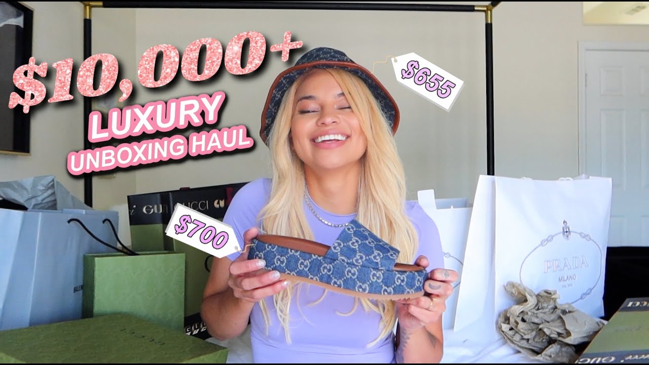 I TREATED MYSELF ! A $10,000 LUXURY HAUL | Gucci, balenciaga, prada