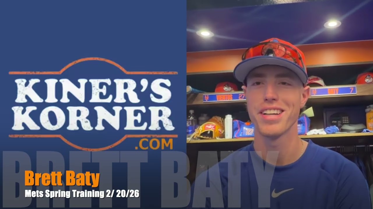 Brett Baty New York Mets Spring Training 2/20/26