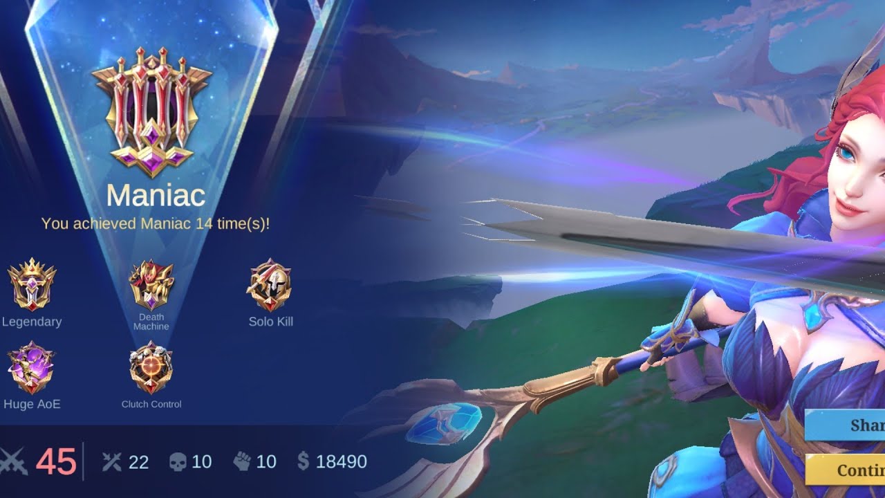 Easy Maniac Odette with Johnson #mlbb #odette #maniac 