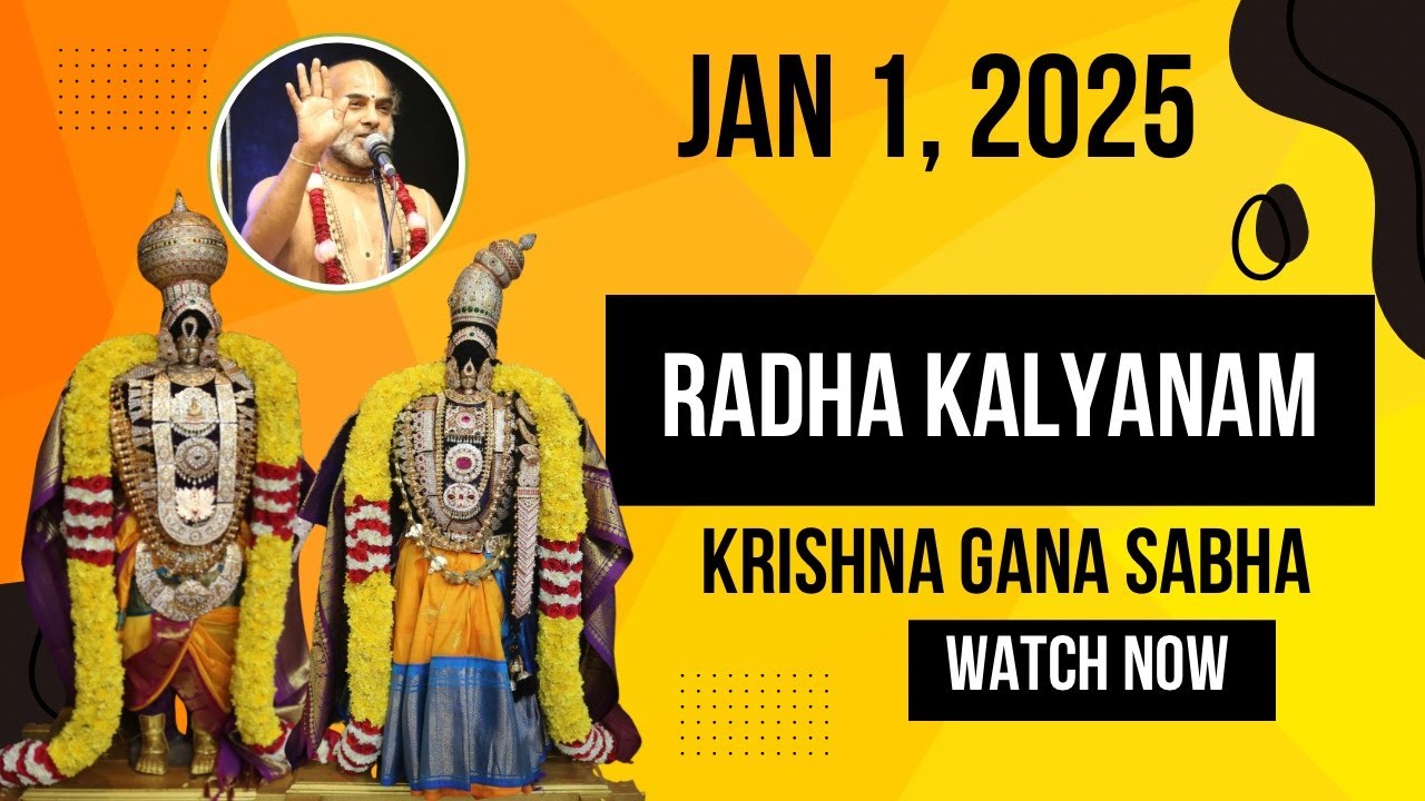 Radha Kalyana Mahotsavam 2025 || From Krishna Gana Sabha || Sri Vittaldas Maharaj