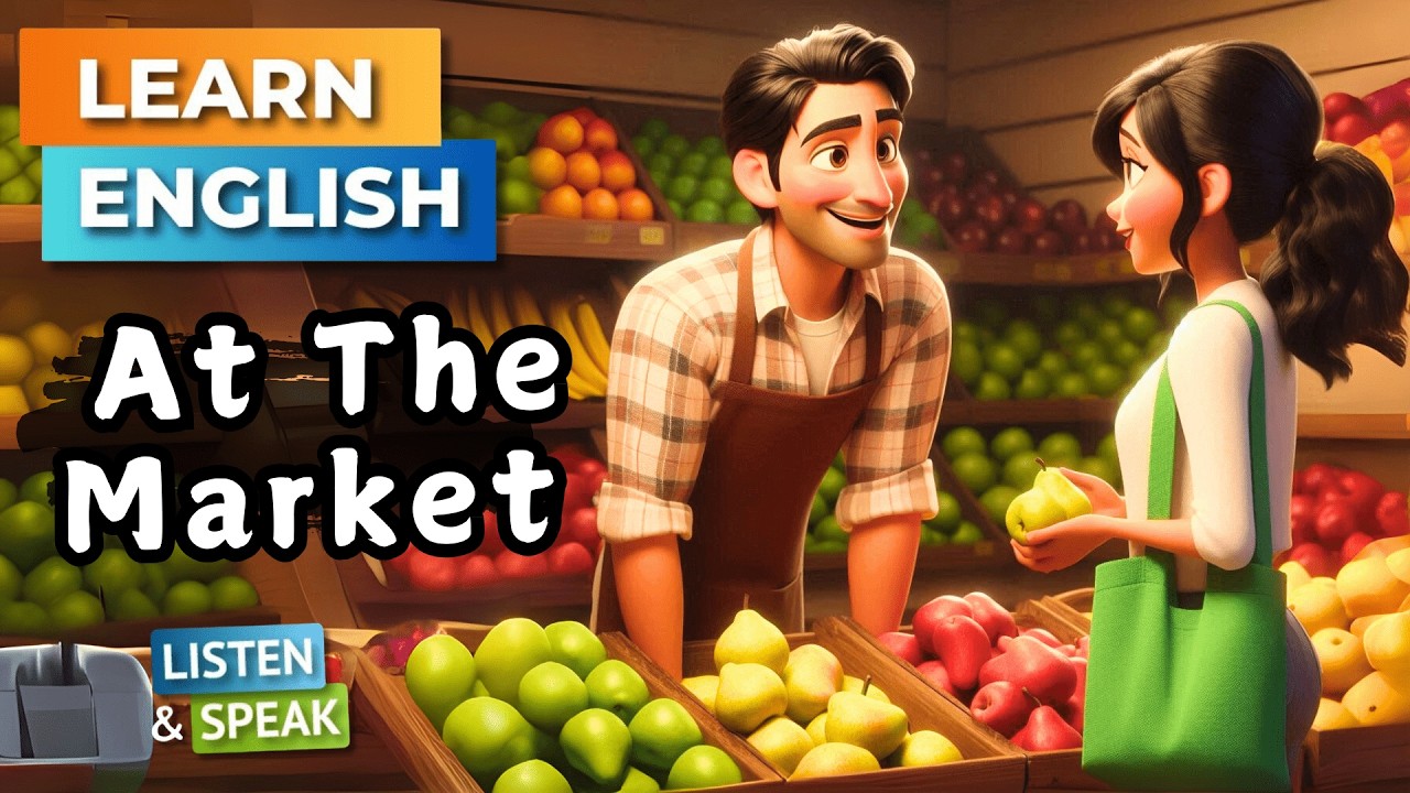 Conversation At The Fruit Market | English Conversation for Beginners | Speaking Practice