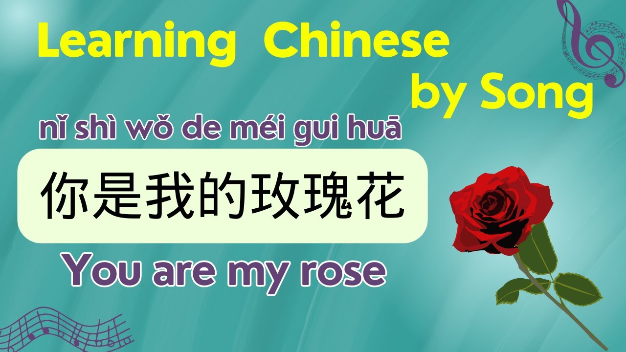 Learn Chinese by song | 你是我的玫瑰花 - you are my rose