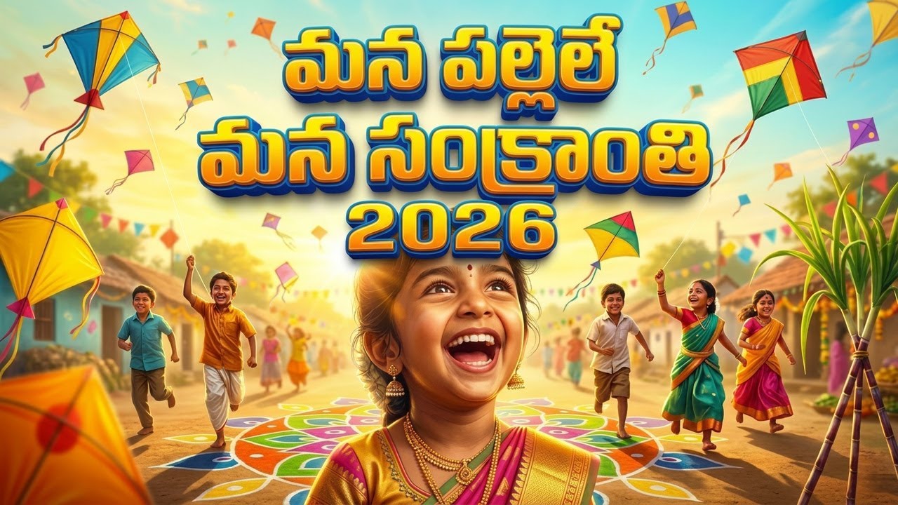 🌾 Sankranthi Song 2026 for Kids in Telugu | Happy Makar Sankranti! 🪁
