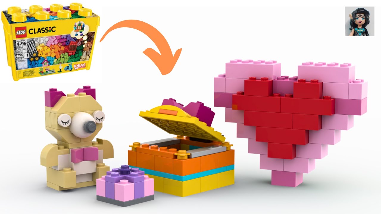 TEDDY BEAR | HEART | RING BOX Lego classic 10698 ideas How to build
