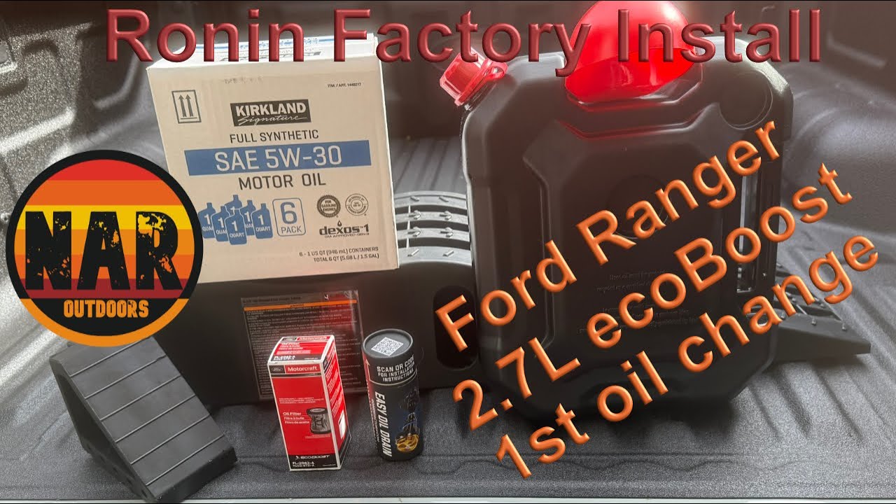 2024 Ford Ranger 2 7L ecoBoost Oil Change + Ronin Factory Easy Oil Drain install