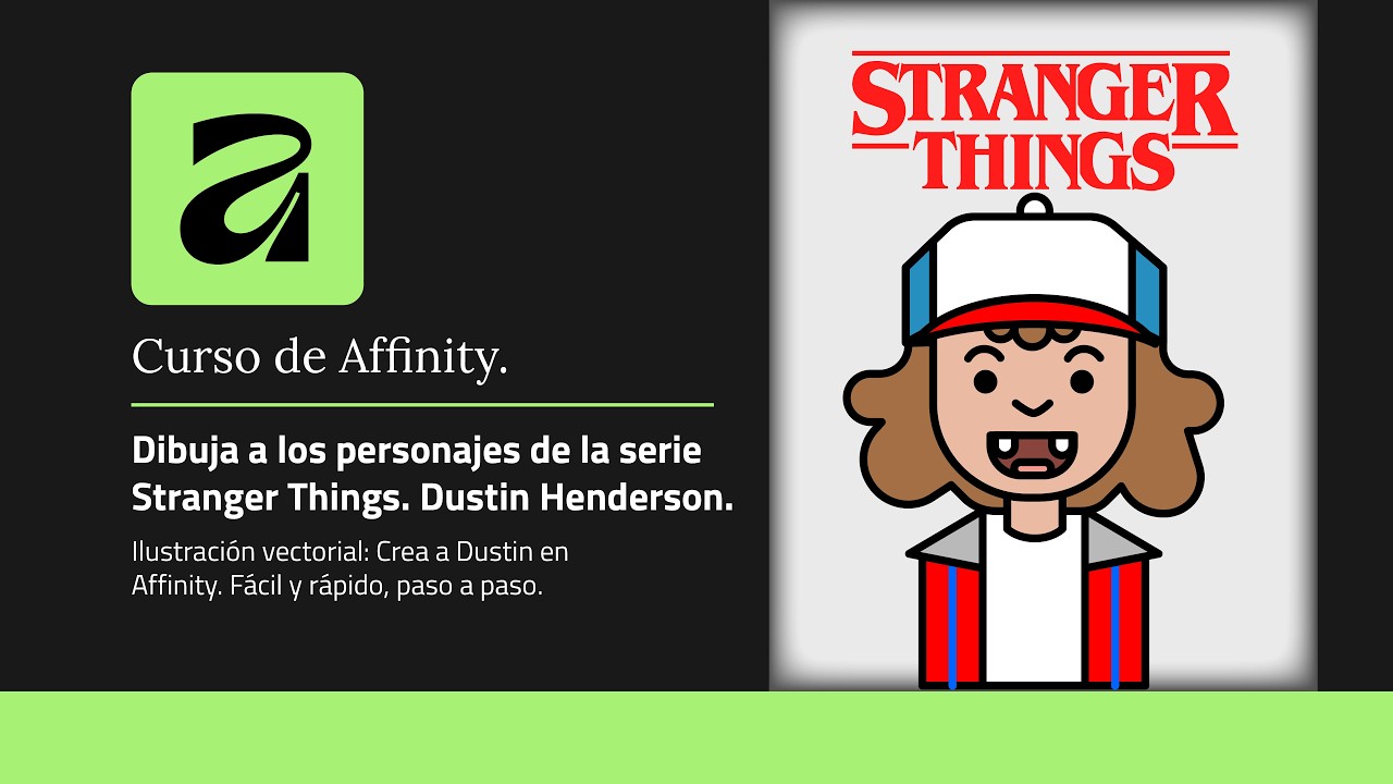 De formas geométricas a #Dustin de #StrangerThings en #affinity