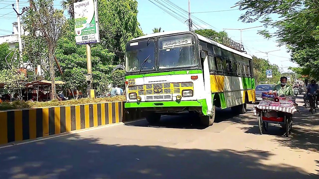Guntur - Tenali APSRTC Old Palle velugu Bus at Sultanabad