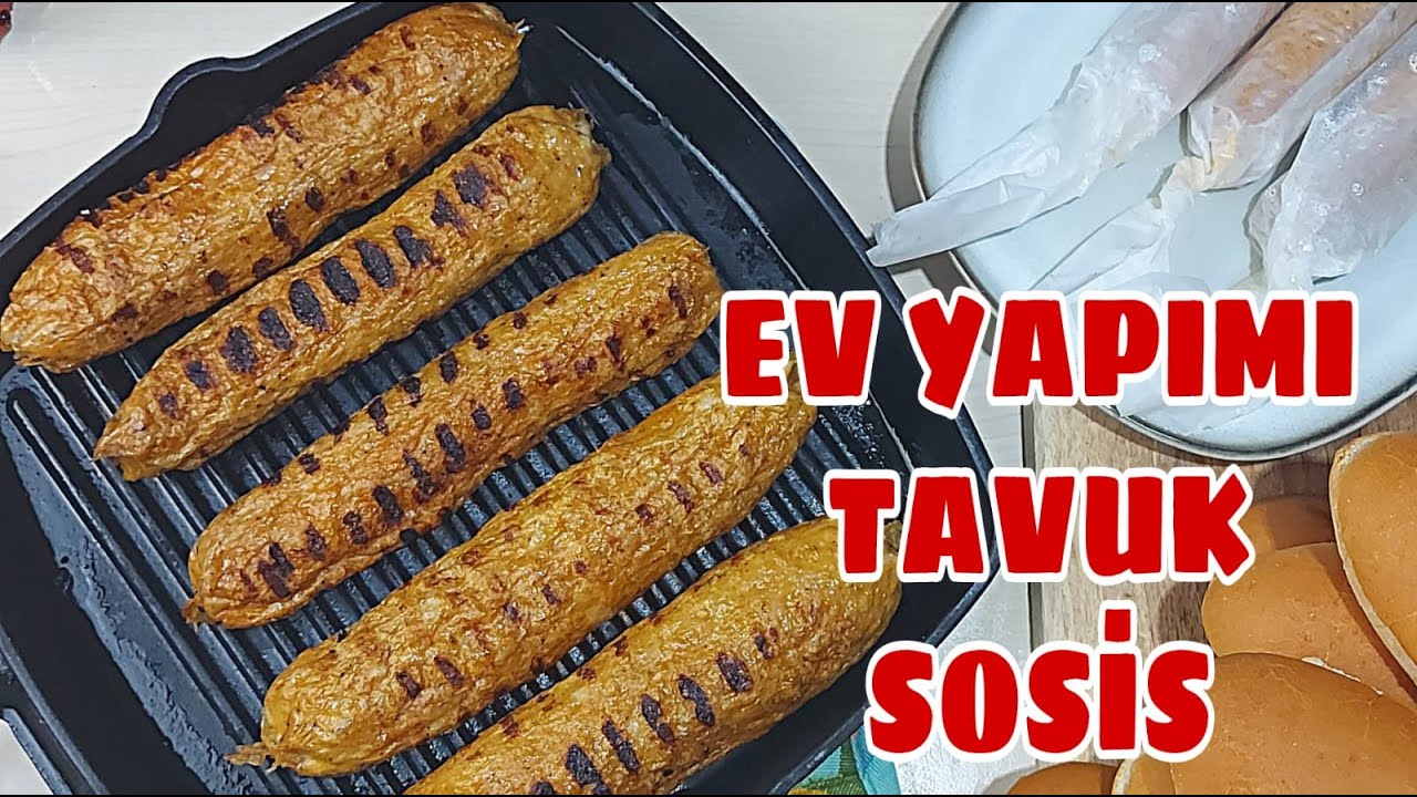 TAVUK SOSİS 💯EV YAPIMI KOLAY BULUNAN MALZEMELER İLE 🌭 EVDE SOSİS NASIL YAPILIR👍MAKİNA | BAĞIRSAK YOK