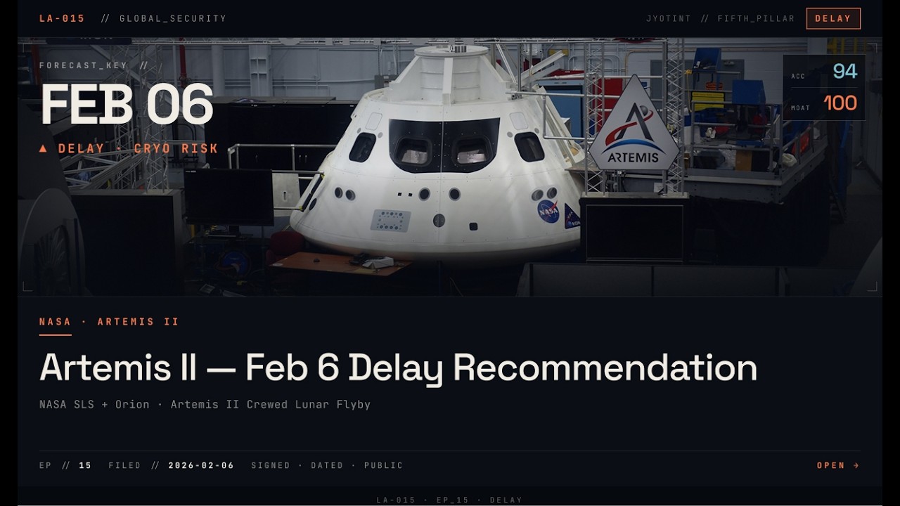 Episode 15: Artemis II Advisory - Why NASA Should Delay Feb 6 Launch – Timing Recommendation