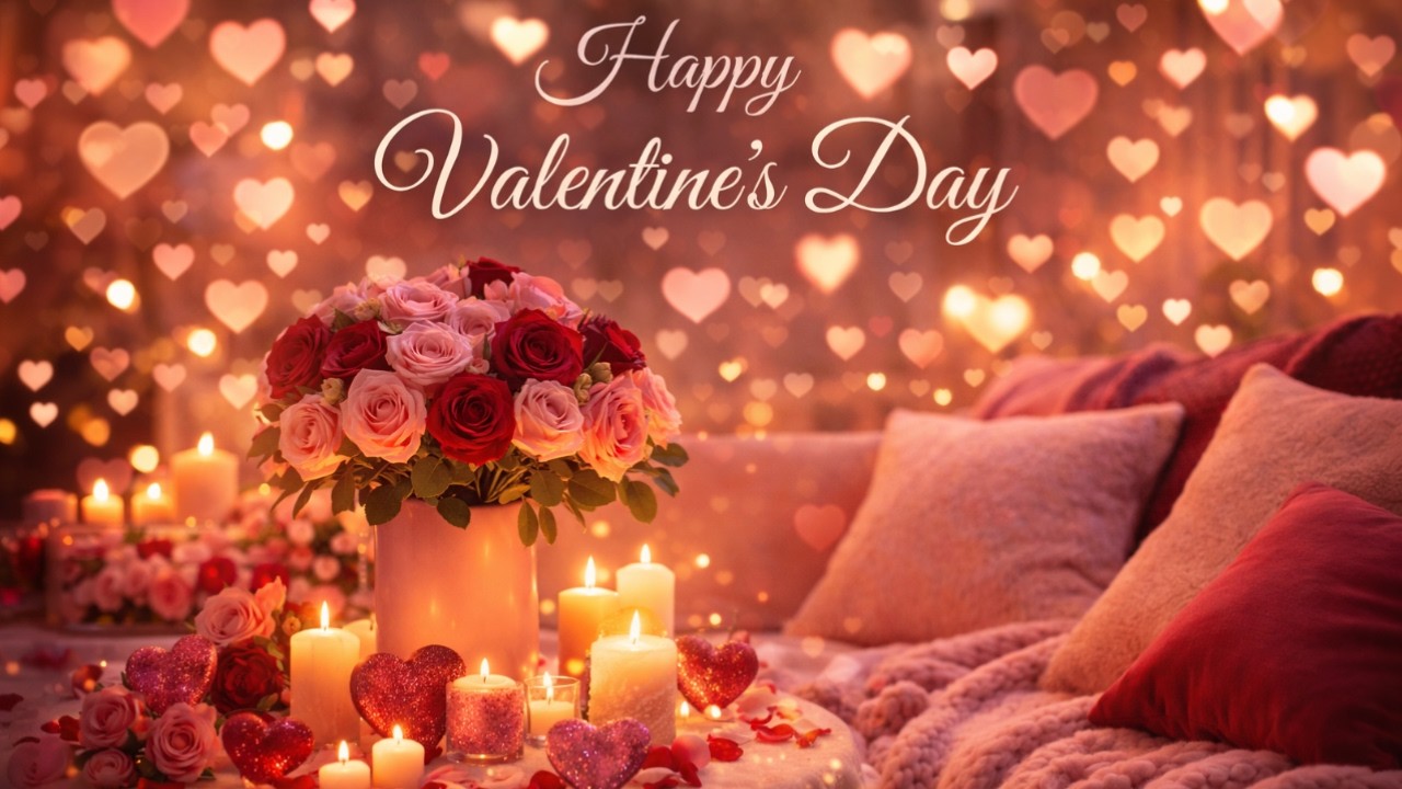 Romantic Valentine’s Day Music 2026 ❤️ Sensual Mood & Relaxation ❤️ Pink Hearts Background
