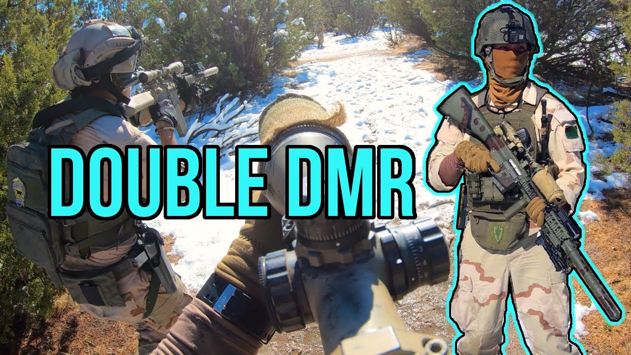 Double DMRs in the Snow (G&G GR25 AEG and CYMA MK12 AEG)
