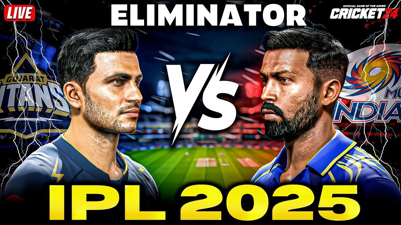 Mumbai Indians vs Gujarat Titans IPL 2025 Eliminator Match 🔥 | MI vs GT | Cricket 24 Live | RtxVivek