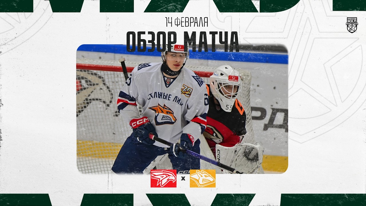 ОМСКИЕ ЯСТРЕБЫ − СТАЛЬНЫЕ ЛИСЫ  Обзор матча OLIMPBET МХЛ 25/26  14.02.2026
