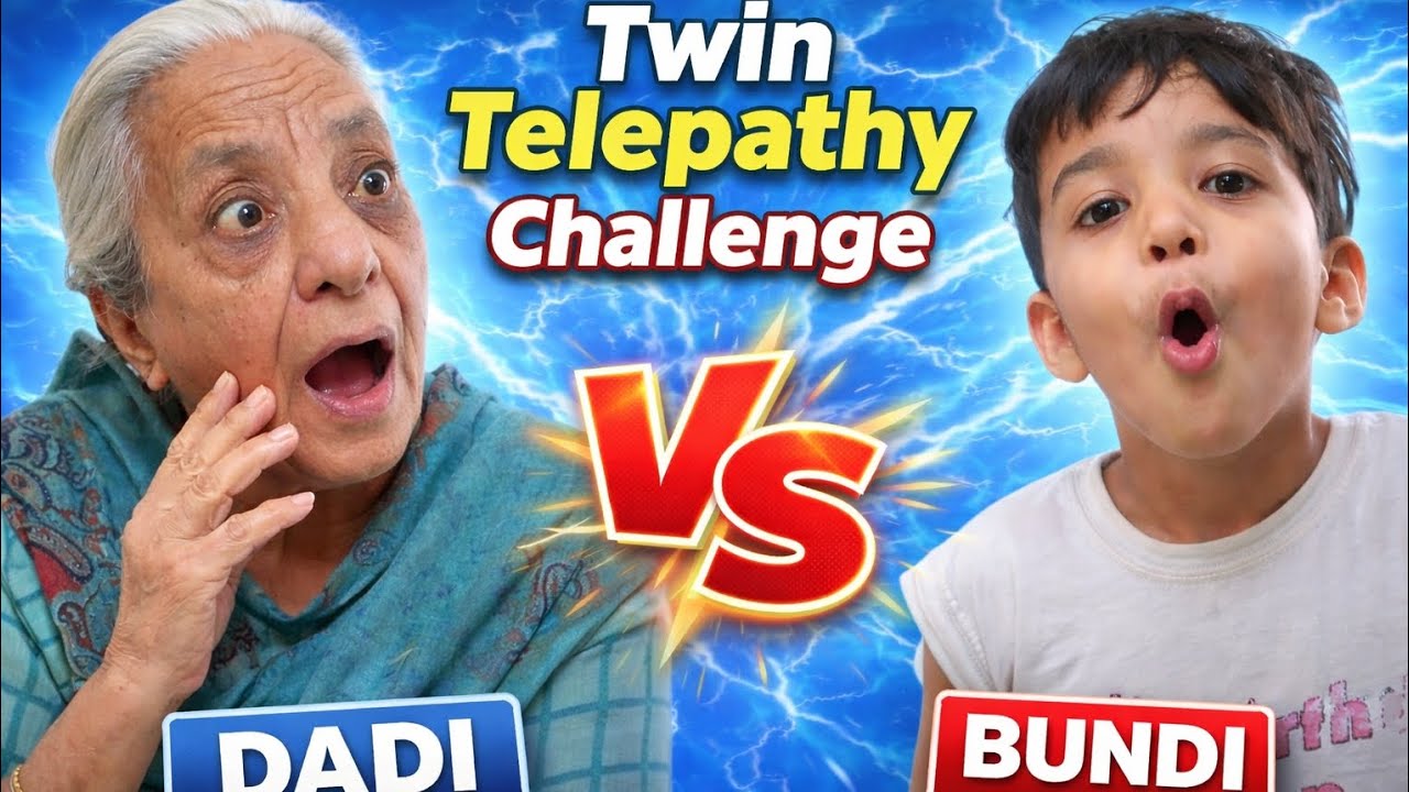 Dadi vs Bundi Twin Telepathy Challenge 😲 | Funny Family Challenge | Saksham Suri