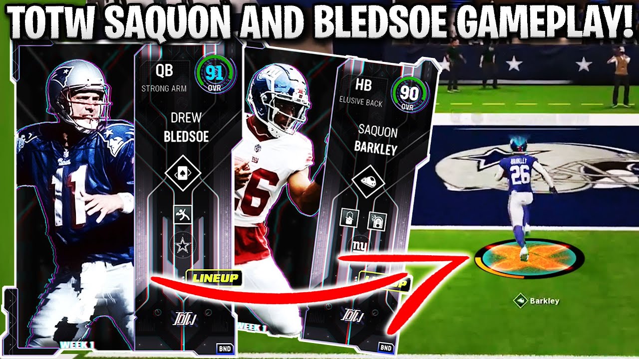 THE BEST QB IN MADDEN 23! TOTW SAQUON AND DREW BLEDSOE GAMEPLAY! | MADDEN 23 ULTIMATE TEAM