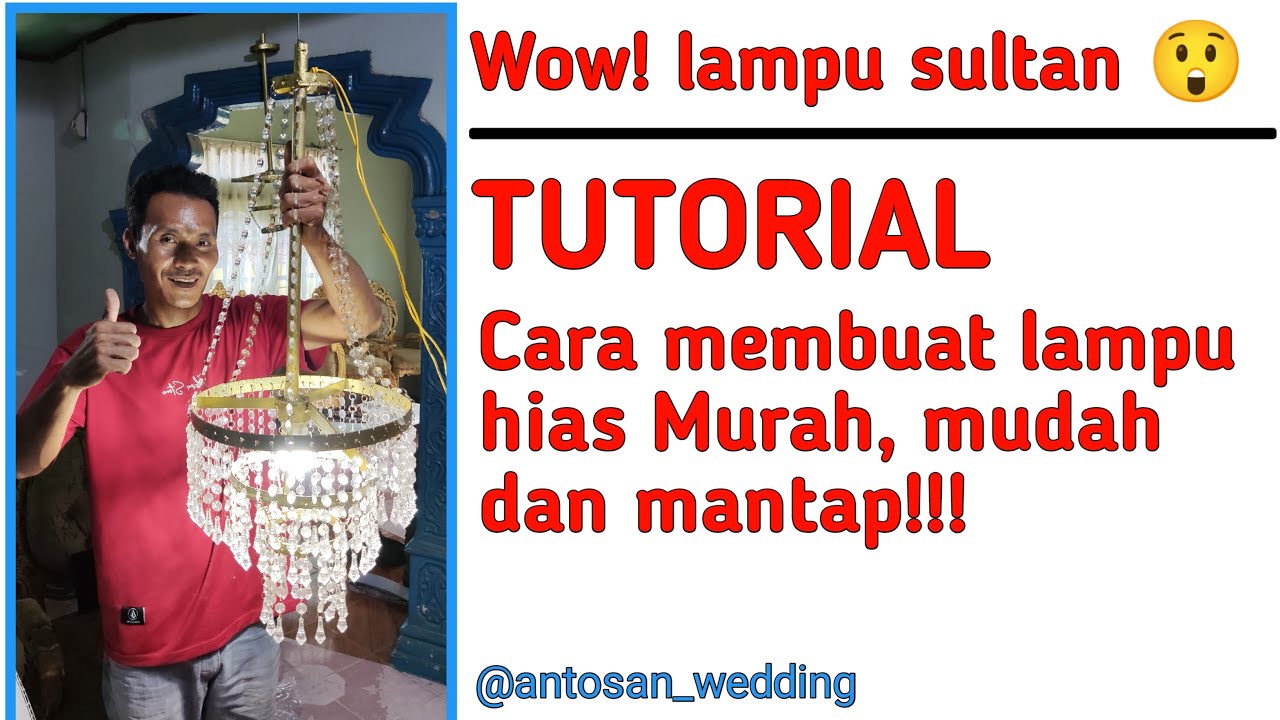 Cara membuat lampu gantung sendiri!!! Murah mudah dan mantap.