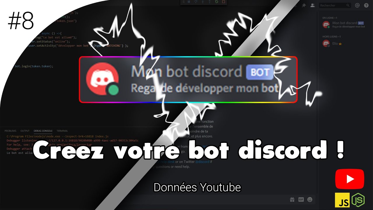 Créez votre propre bot Discord ! #8 - Données YouTube - Discord JS V12 - Google / Youtube API