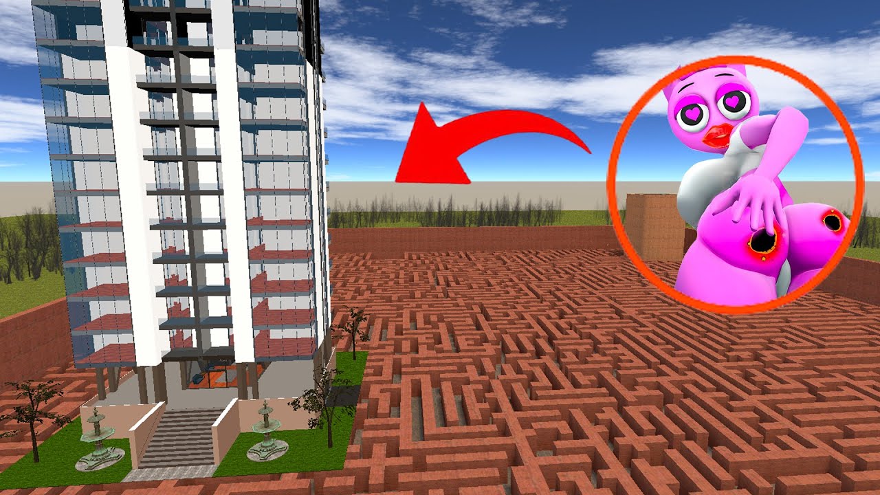 Pinki Sprunki vs. the Giant Tower vs. SCP-096 - A classic battle in Garry's Mod!!