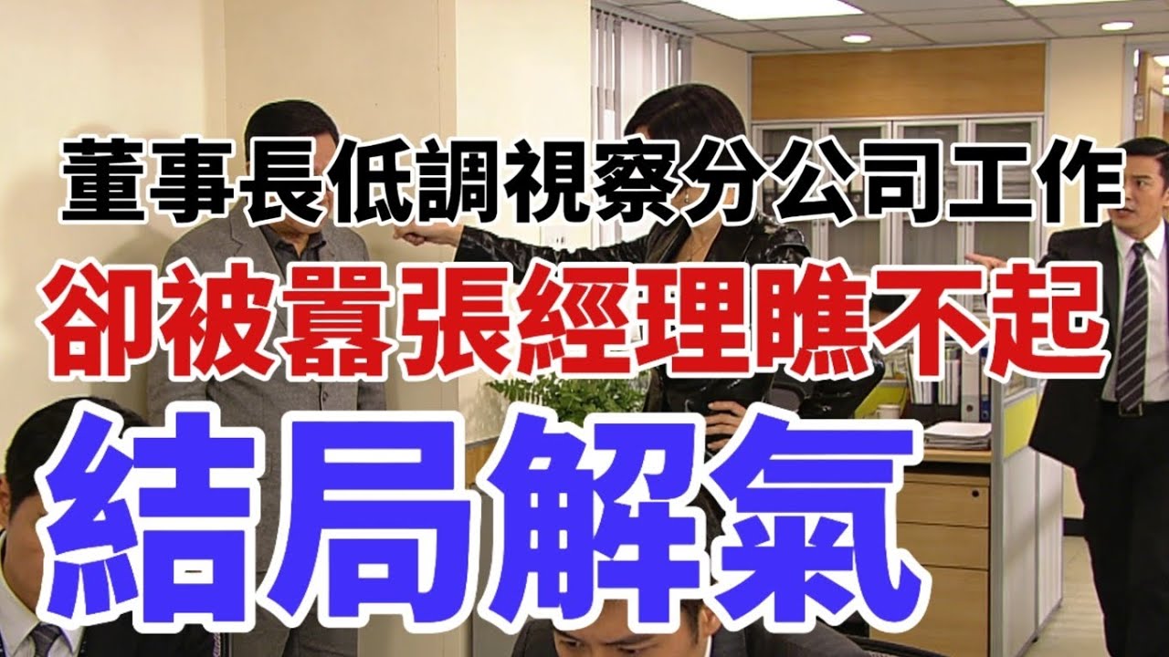 董事長低調視察分公司工作，卻被囂張經理瞧不起，結局解氣