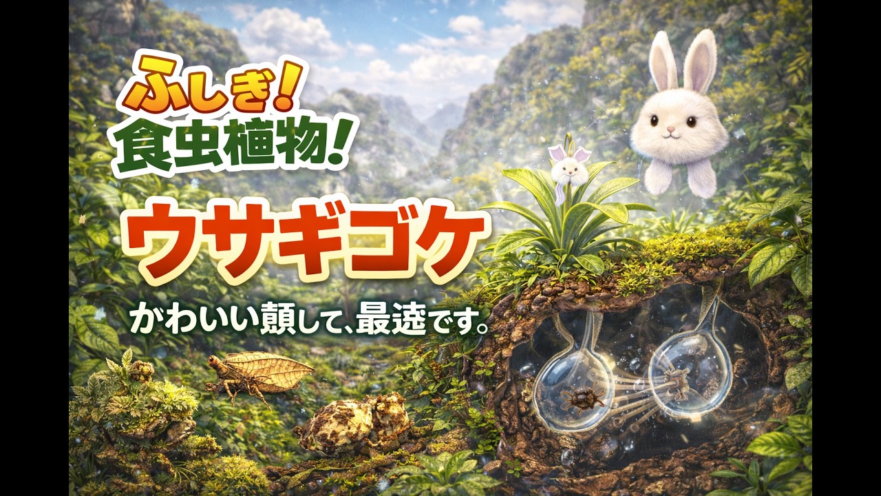 【ふしぎ！食虫植物 !_006】ウサギゴケ　ー狩りをするウサギ？ー