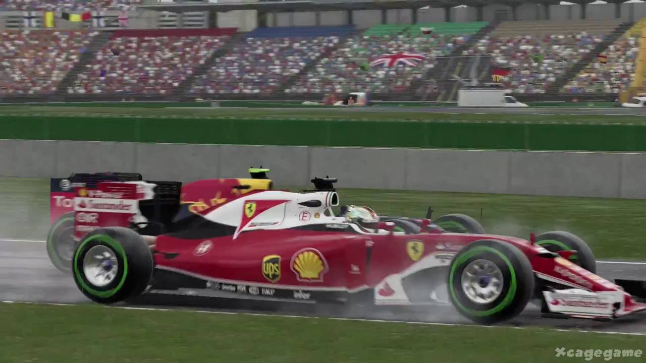 F1 2016 Gameplay - Light Rain - Germany / Vettel / Ferrari