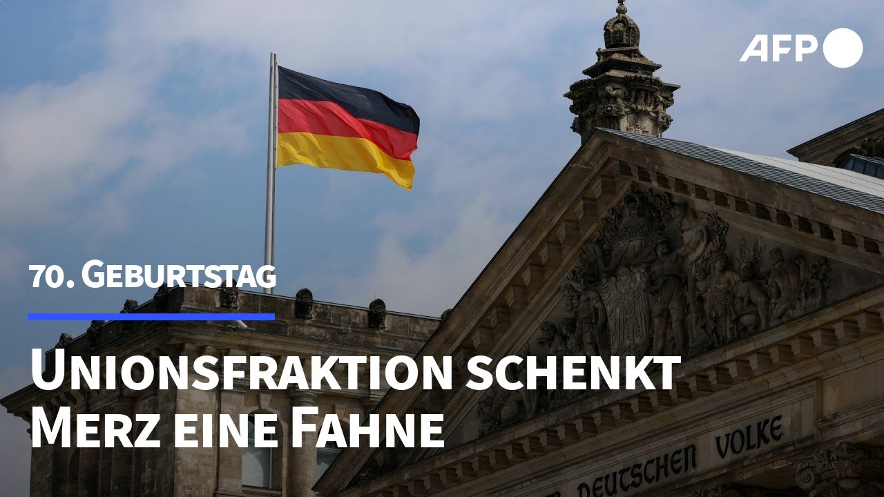 70. Geburtstag: Union will Merz eine Reichstagsflagge schenken | AFP