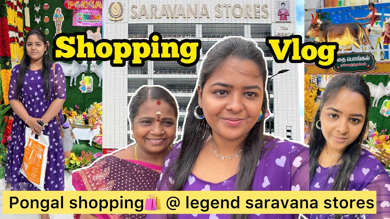 Pongal ku dress eduthachu🤩🌾‼️| late ah ponathu nala collections ellam poiduchu🙄 #food #shoppingvlog 