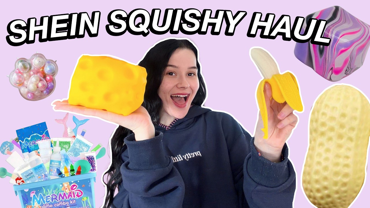 Покупки мягких игрушек SHEIN | Вирусный гигантский сыр, Needoh, слайм...