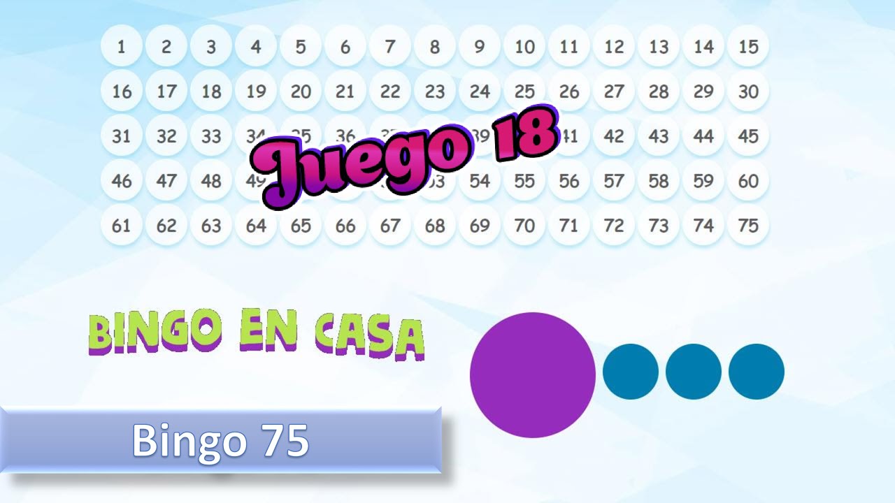 Bingo 75 Bolas en Casa | Juego 18 | Bingo Casero Online