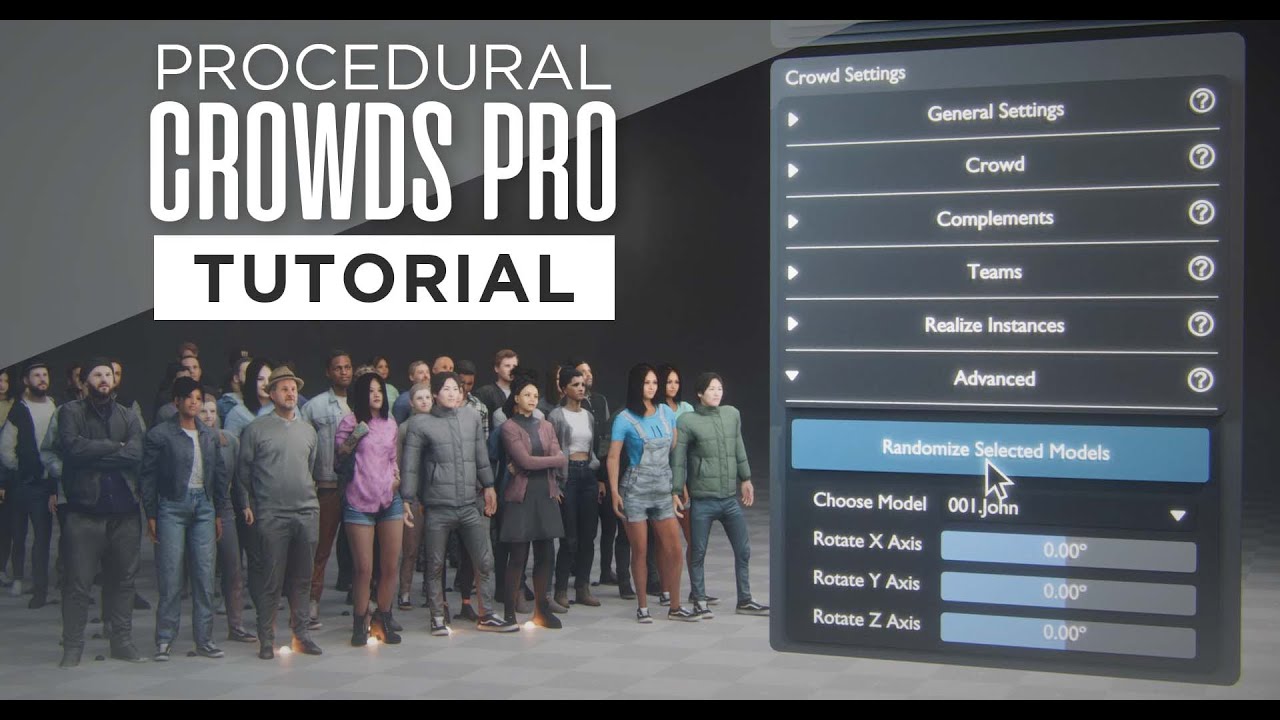 Procedural Crowds - Tutorial (Standard and PRO versions)