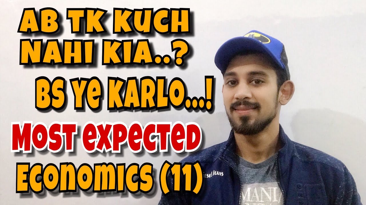 Most expected questions in economics exam | Economics | Class 11